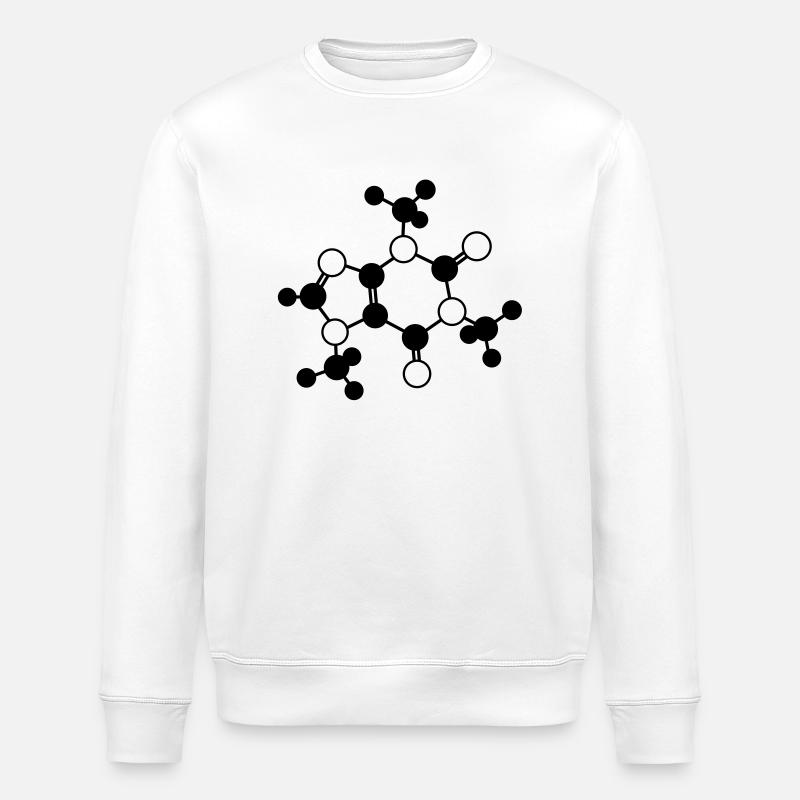 Caféine - molécule - 1c - Sweat bio ROLLER Stanley/Stella Unisexe - blanc