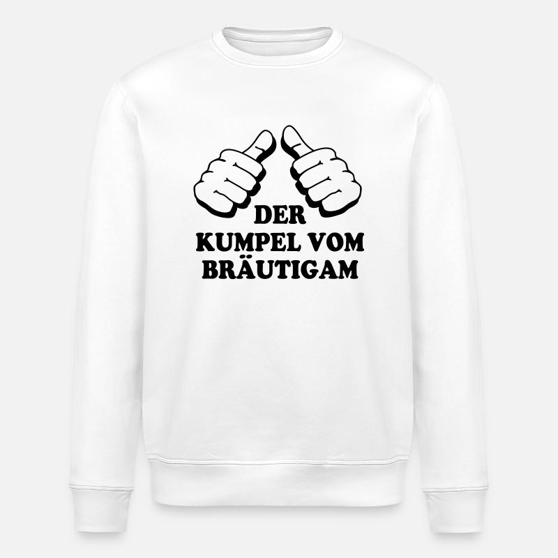 Kumpel vom Bräutigam - Stanley/Stella Unisex Bio-Sweatshirt ROLLER - Weiß