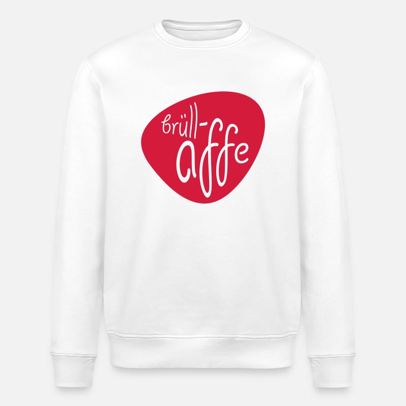 Howling monkey - Stanley/Stella ROLLER Unisex Organic Sweatshirt - white