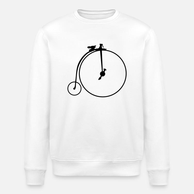 bicycle_1868_g1 - Stanley/Stella ROLLER Unisex Organic Sweatshirt - white