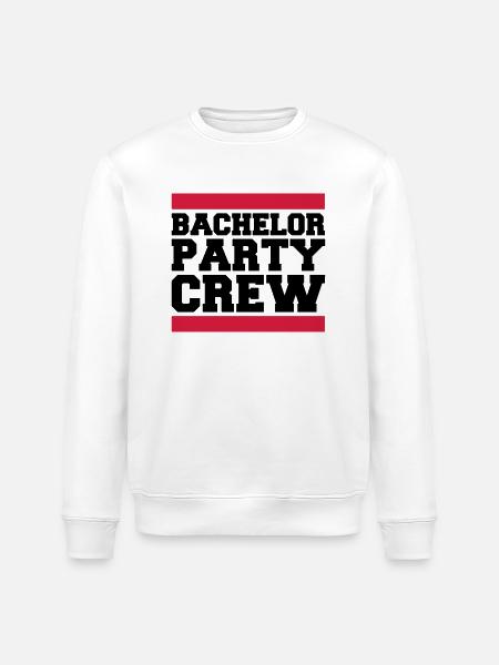 Bachelor Party Crew - Stanley/Stella ROLLER Unisex Organic Sweatshirt - white
