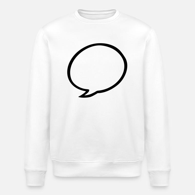 speech bubble - Stanley/Stella ROLLER Unisex Organic Sweatshirt - white