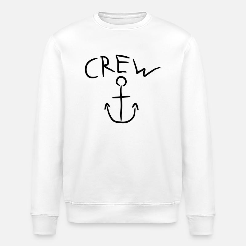 Équipage ancre comique Logo - Sweat bio ROLLER Stanley/Stella Unisexe - blanc