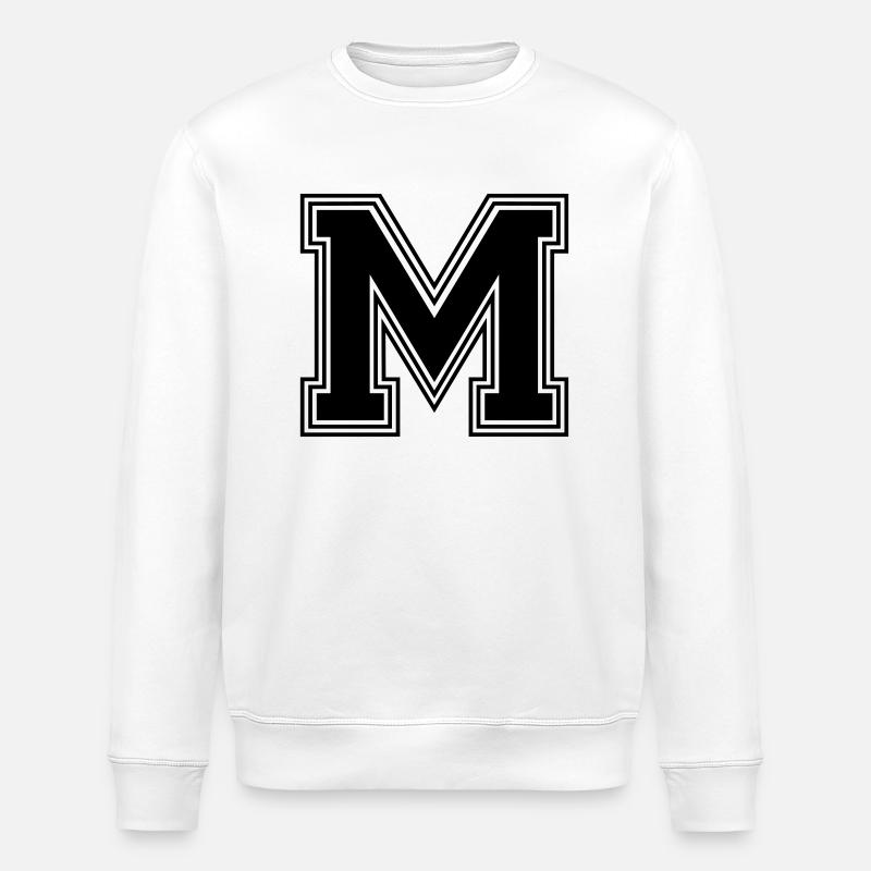 M_Lettre_M_(w31) - Sweat bio ROLLER Stanley/Stella Unisexe - blanc