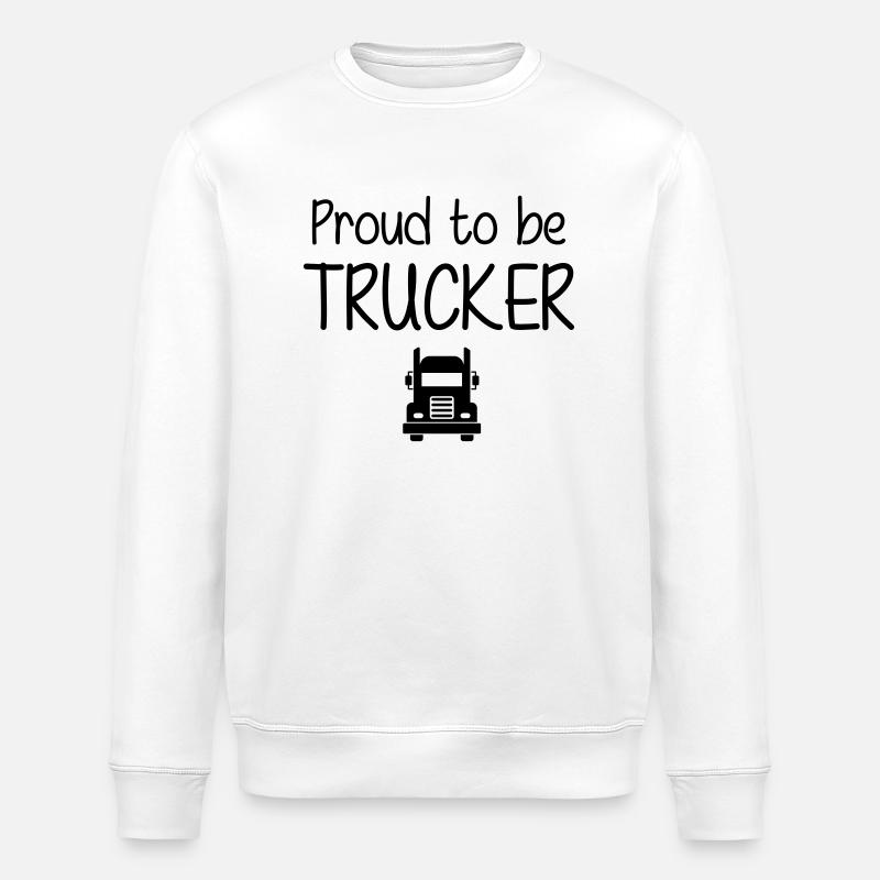 Proud to be Trucker - Sweat bio ROLLER Stanley/Stella Unisexe - blanc