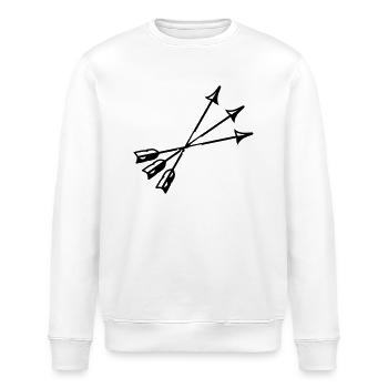 Pfeile - Stanley/Stella Unisex Bio-Sweatshirt ROLLER - Weiß - Vorne - Nik (191cm)
