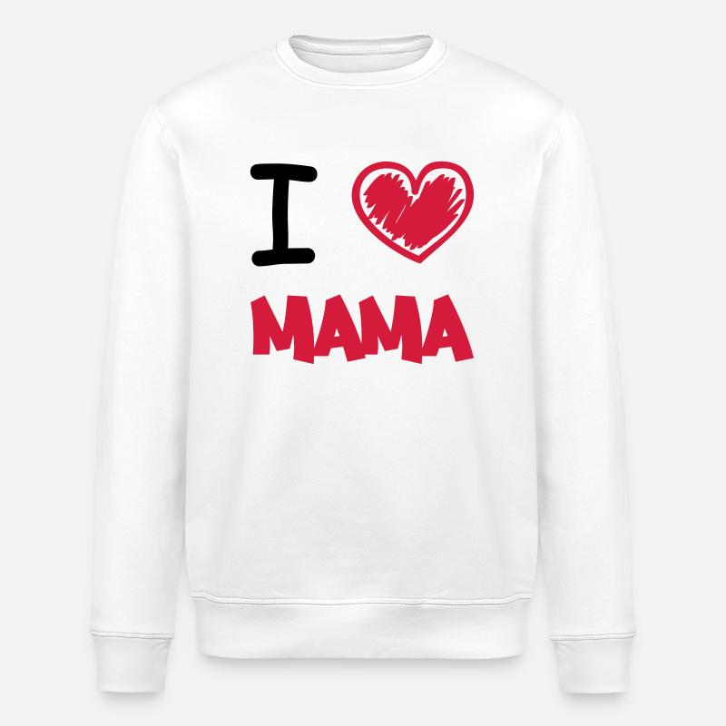 i_love_mama_2 - Stanley/Stella Unisex Bio-Sweatshirt ROLLER - Weiß