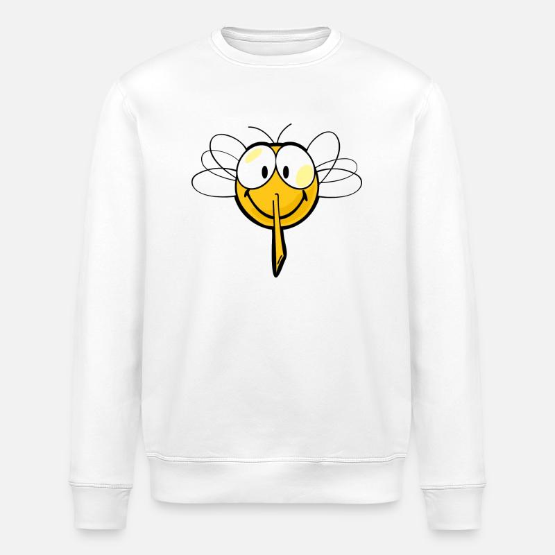 Smiley Mosquito - Stanley/Stella Unisex Bio-Sweatshirt ROLLER - Weiß