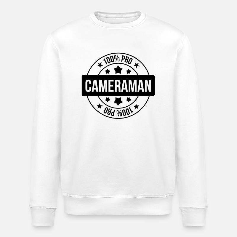 Cameraman / Camera / Video / Cadreur - Sweat bio ROLLER Stanley/Stella Unisexe - blanc