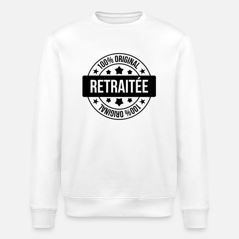 retraite / retraité / retraitée / pension - Sweat bio ROLLER Stanley/Stella Unisexe - blanc