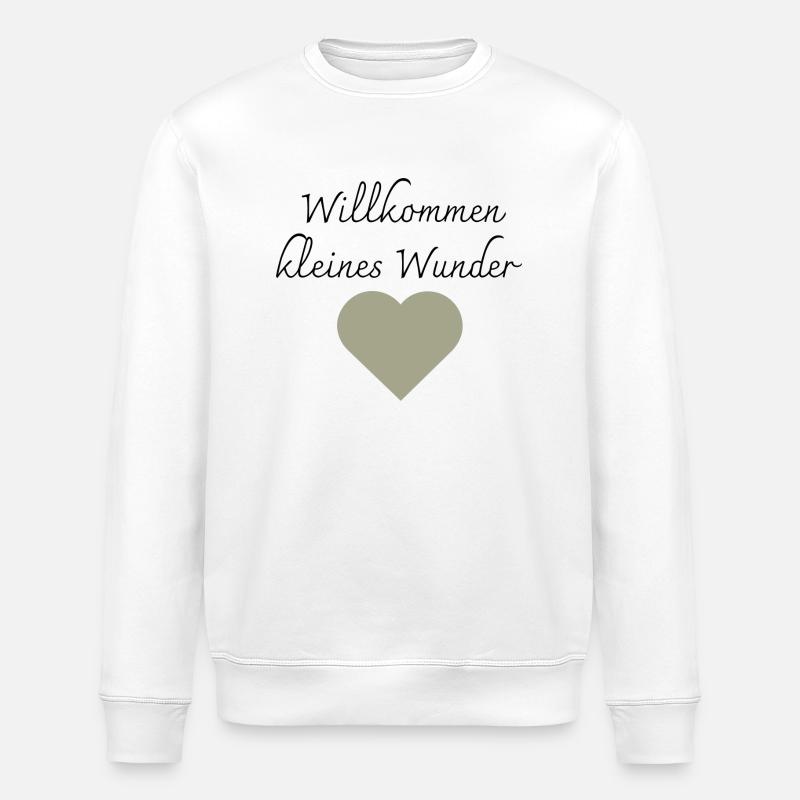 Willkommen kleines Wunder Aufdruck - Stanley/Stella Unisex Bio-Sweatshirt ROLLER - Weiß