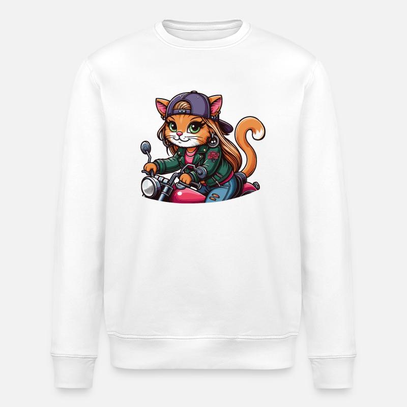 Catta Coatta : motard - motard - Sweat bio ROLLER Stanley/Stella Unisexe - blanc
