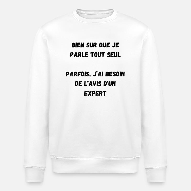 parle seul - Sweat bio ROLLER Stanley/Stella Unisexe - blanc