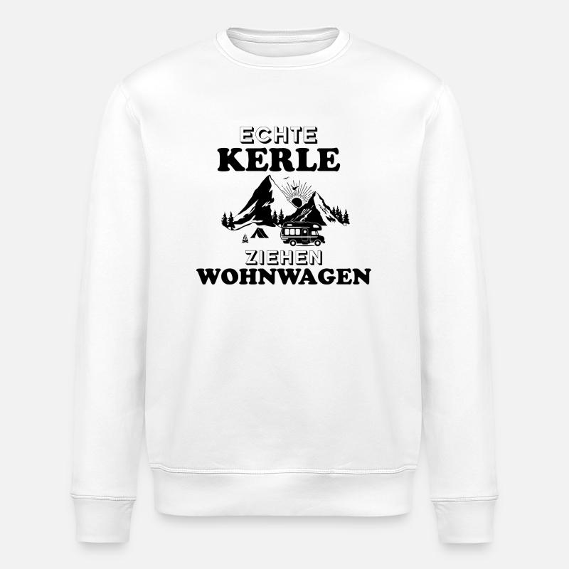 Camping camping-car caravane aventure - Sweat bio ROLLER Stanley/Stella Unisexe - blanc