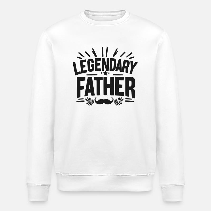 Legendärer Vater - Stanley/Stella Unisex Bio-Sweatshirt ROLLER - Weiß