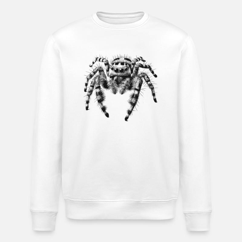 Araignée sauteuse - Sweat bio ROLLER Stanley/Stella Unisexe - blanc