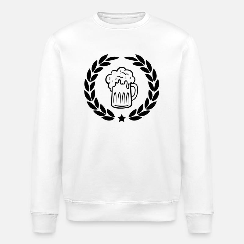 bier lorbeerkranz - Stanley/Stella Unisex Bio-Sweatshirt ROLLER - Weiß
