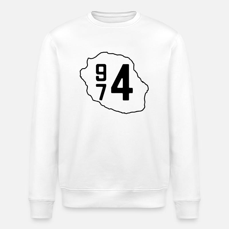 Réunion 974 - Sweat bio ROLLER Stanley/Stella Unisexe - blanc