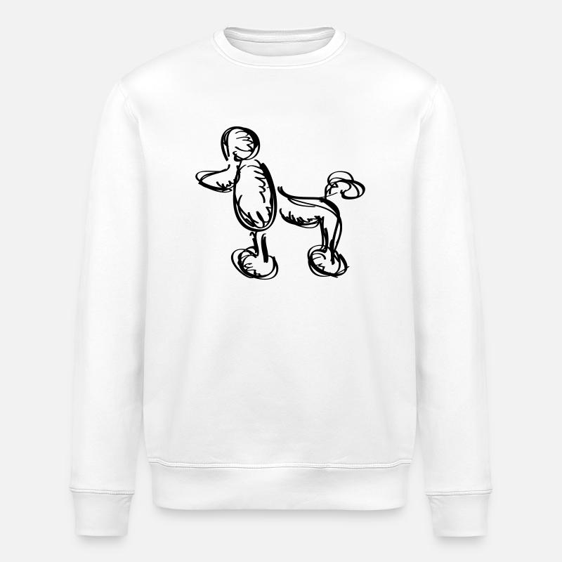 Pudel Mandolito - Stanley/Stella Unisex Bio-Sweatshirt ROLLER - Weiß