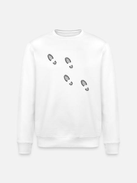 fodspor sko - Stanley/Stella økologisk unisex-sweatshirt ROLLER - hvid