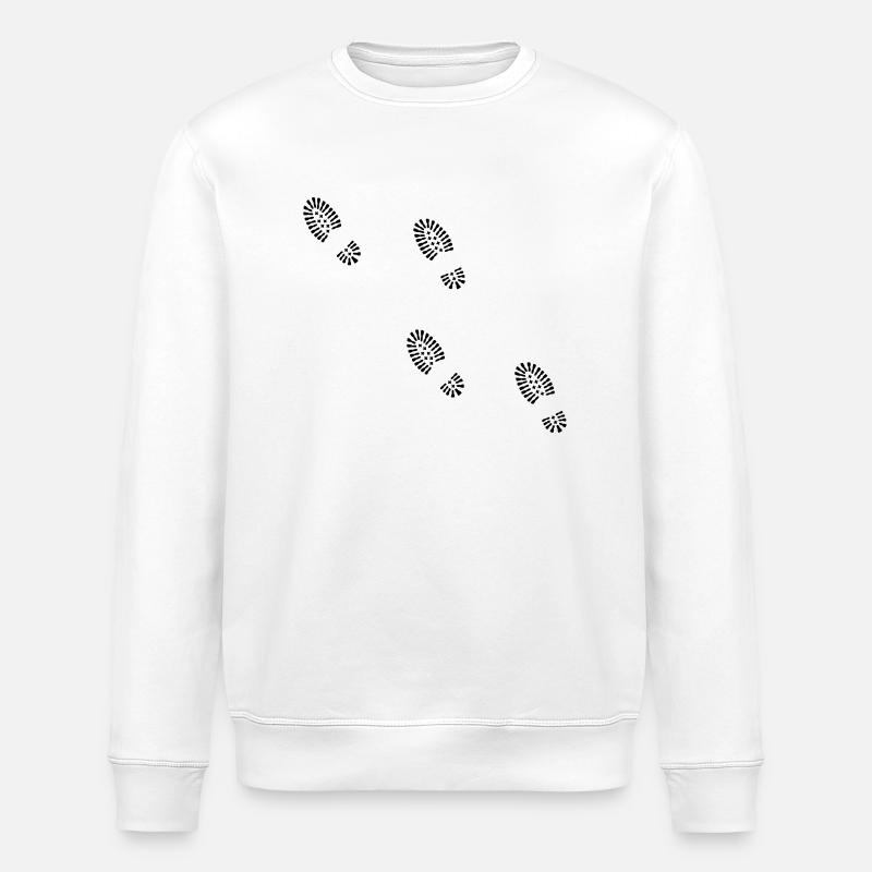 traces empreintes - Sweat bio ROLLER Stanley/Stella Unisexe - blanc