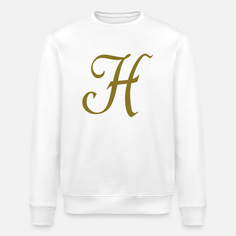 Buchstabe H - Stanley/Stella Unisex Bio-Sweatshirt ROLLER - Weiß