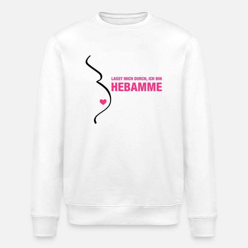 Hebamme - Stanley/Stella Unisex Bio-Sweatshirt ROLLER - Weiß