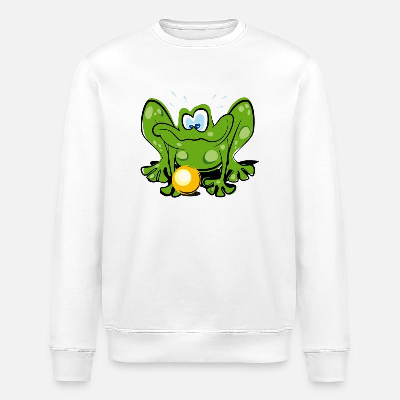 Frog king - Stanley/Stella ROLLER Unisex Organic Sweatshirt - white