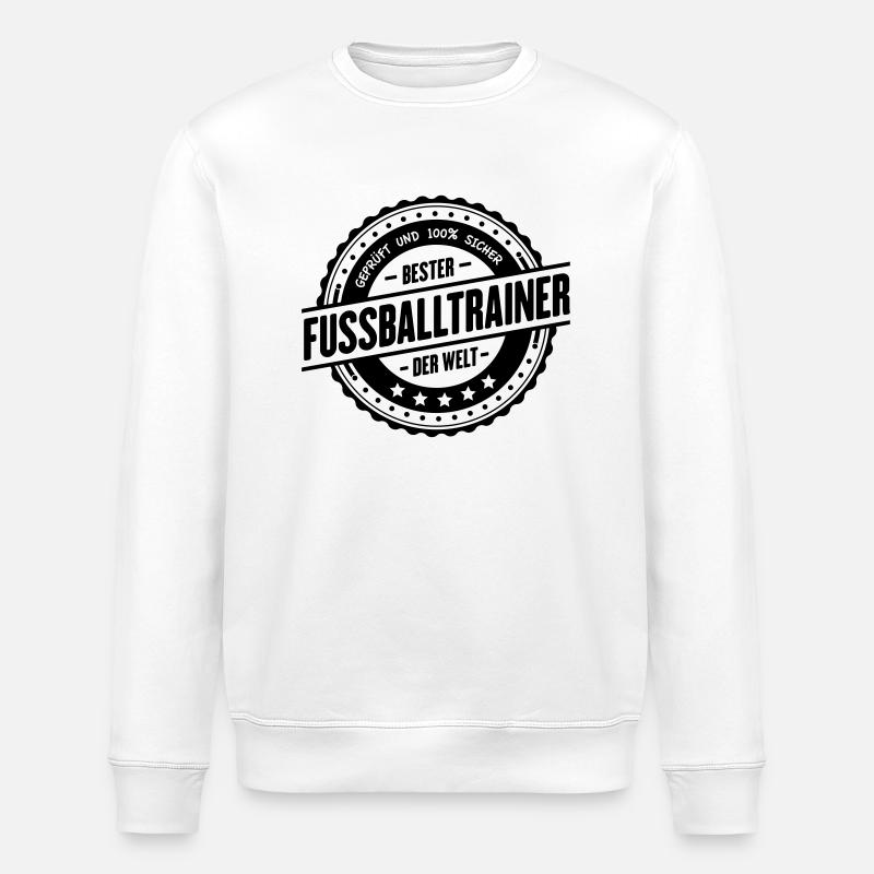 Bester Fussballtrainer - Stanley/Stella Unisex Bio-Sweatshirt ROLLER - Weiß