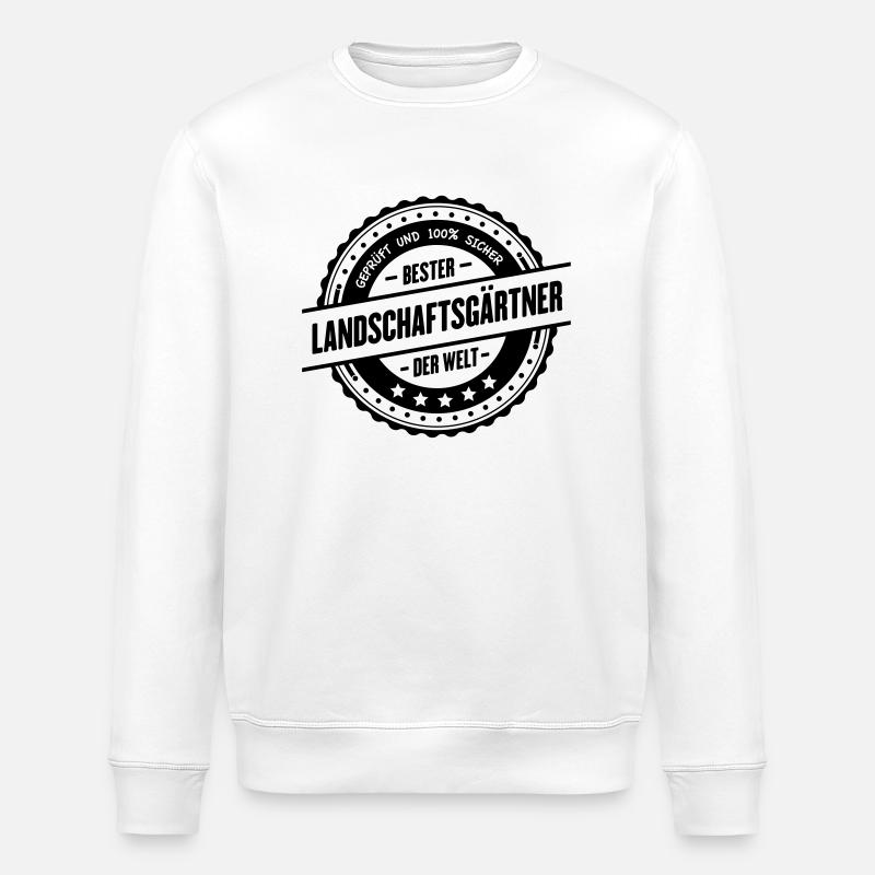 Bester Landschaftsgärtner - Stanley/Stella Unisex Bio-Sweatshirt ROLLER - Weiß
