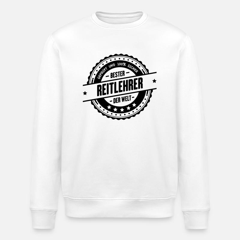 Bester Reitlehrer - Stanley/Stella Unisex Bio-Sweatshirt ROLLER - Weiß