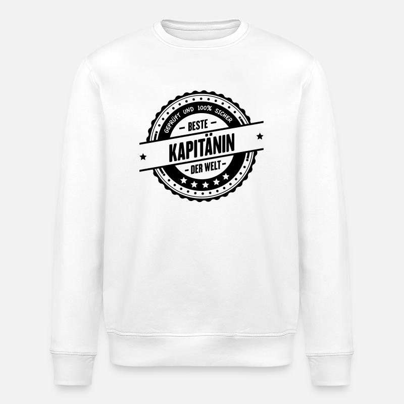 Beste Kapitänin - Stanley/Stella Unisex Bio-Sweatshirt ROLLER - Weiß