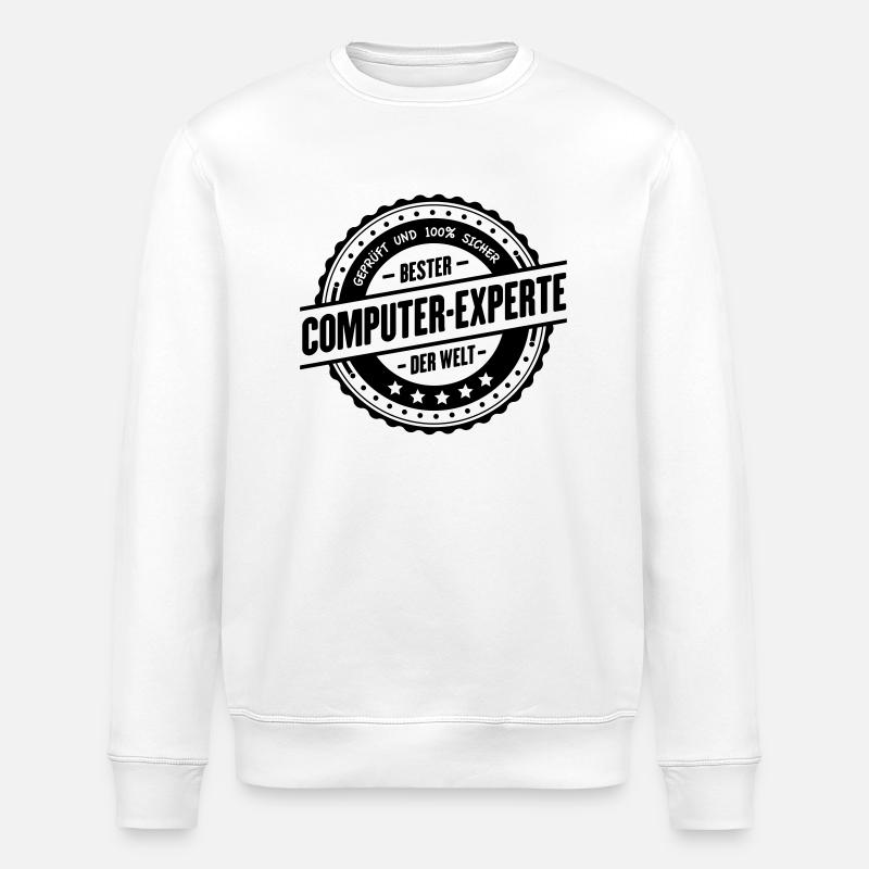 Bester Computer-Experte - Stanley/Stella Unisex Bio-Sweatshirt ROLLER - Weiß
