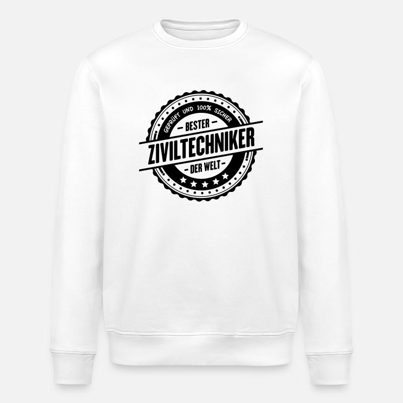 Bester Ziviltechniker - Stanley/Stella Unisex Bio-Sweatshirt ROLLER - Weiß