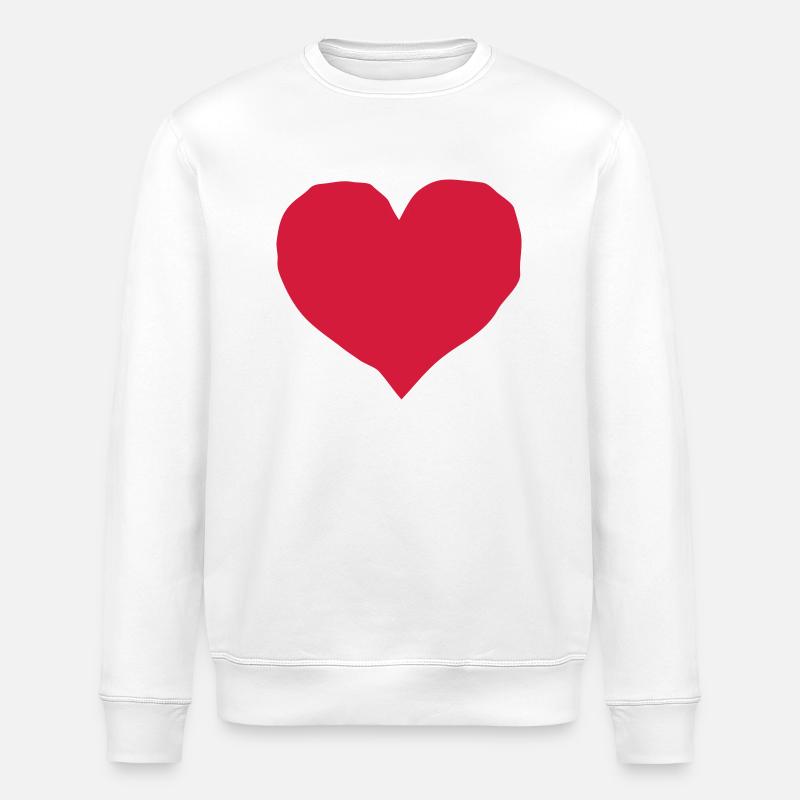 herz - Stanley/Stella Unisex Bio-Sweatshirt ROLLER - Weiß