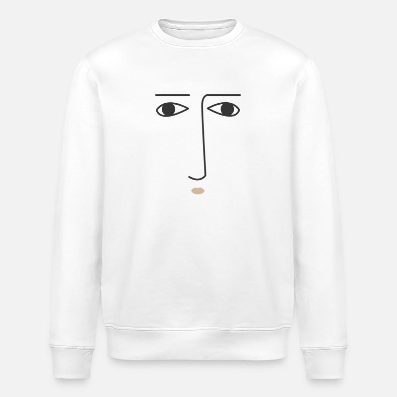Cadeau chemise visage - Sweat bio ROLLER Stanley/Stella Unisexe - blanc