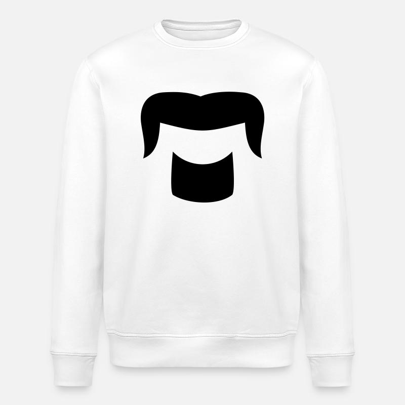 Bacantes moustache - Sweat bio ROLLER Stanley/Stella Unisexe - blanc