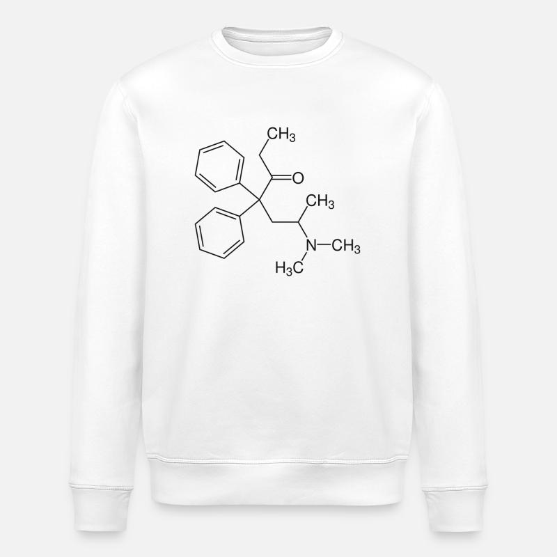 Methadon Strukturformel - Stanley/Stella Unisex Bio-Sweatshirt ROLLER - Weiß