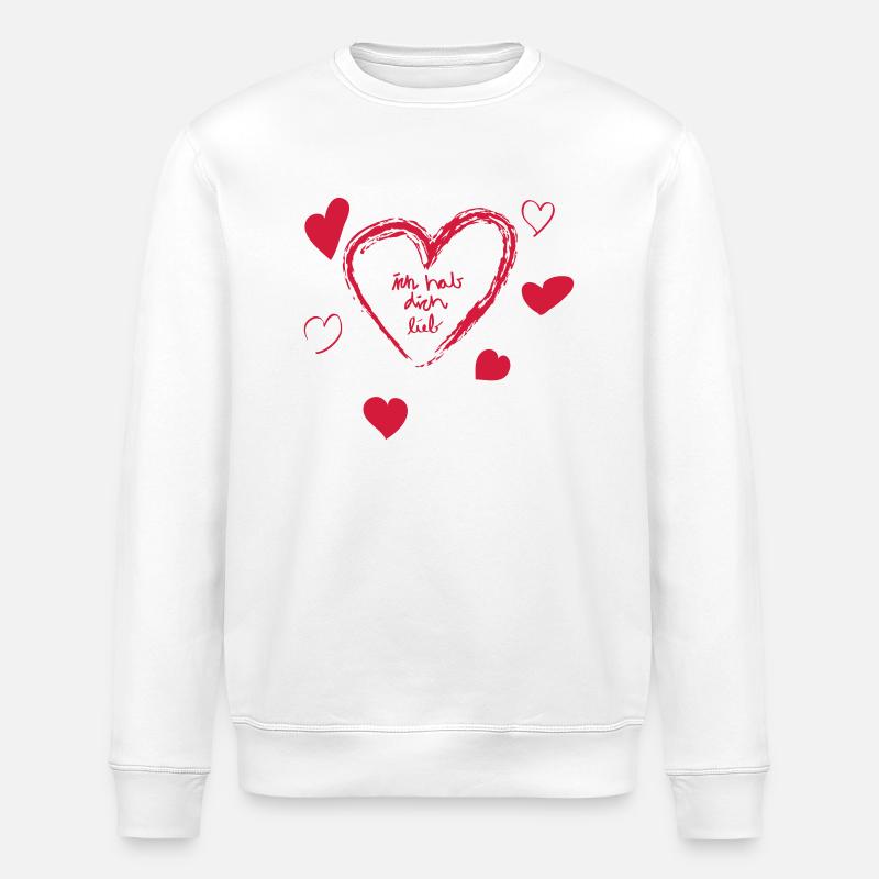 Liebe - Stanley/Stella ROLLER Unisex Organic Sweatshirt - white