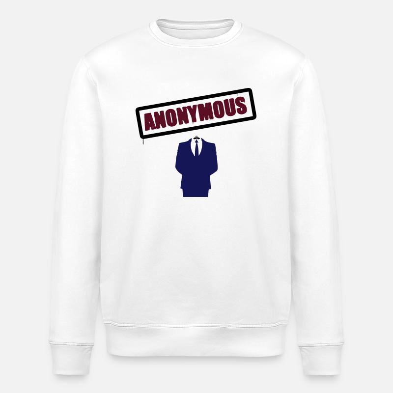 Anonymous Schild - Stanley/Stella Unisex Bio-Sweatshirt ROLLER - Weiß