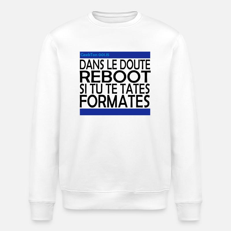 (15_doute_reboot) - Sweat bio ROLLER Stanley/Stella Unisexe - blanc