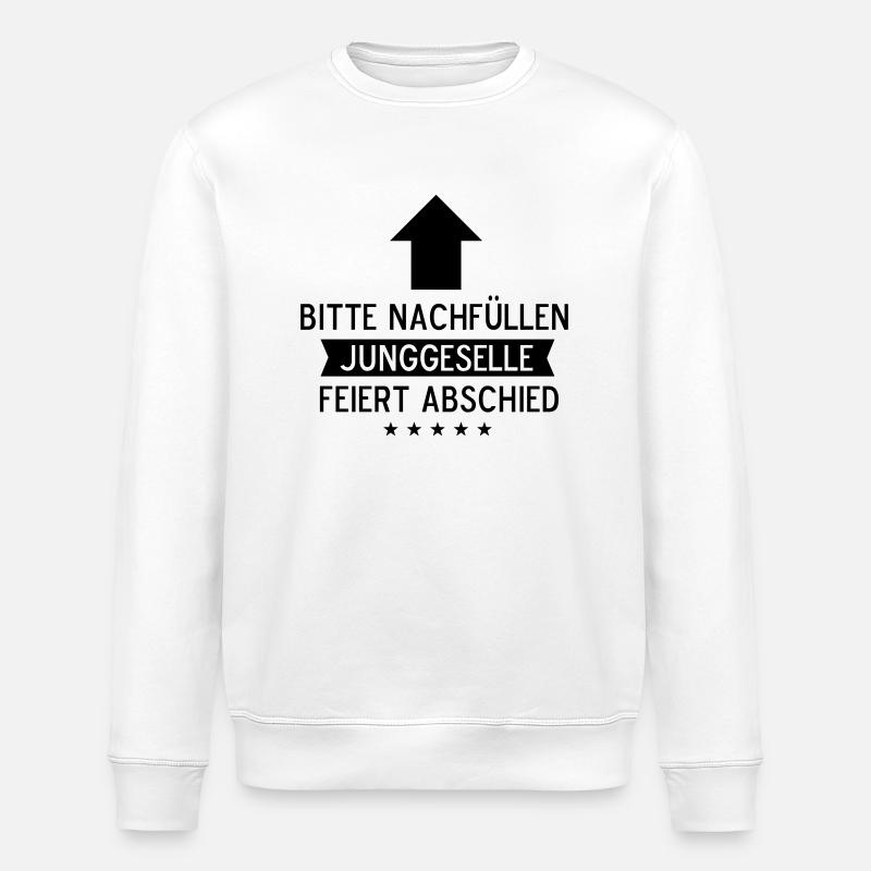 bitte_nachfuellen_f1 - Stanley/Stella Unisex Bio-Sweatshirt ROLLER - Weiß
