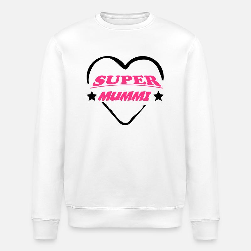 Super mummi - Sweat bio ROLLER Stanley/Stella Unisexe - blanc