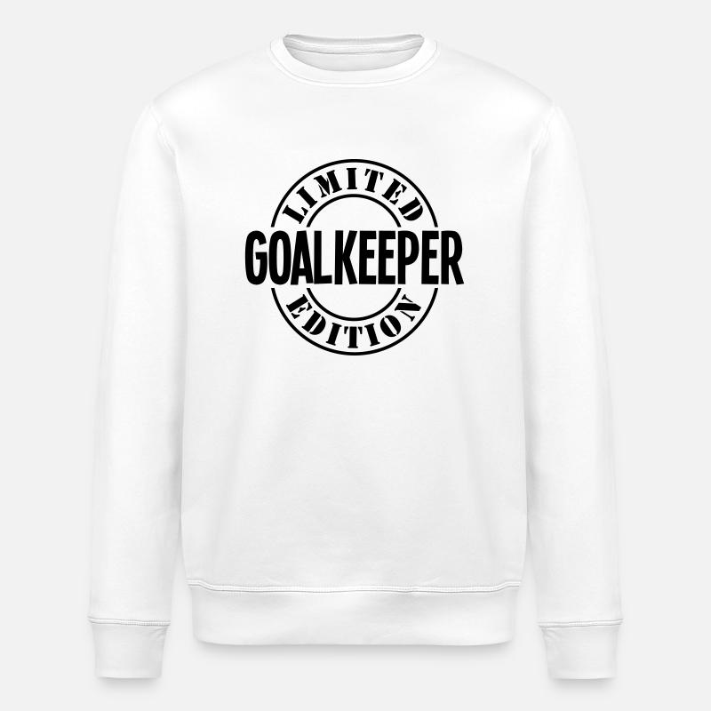 goalkeeper limited edition stamp copy - Stanley/Stella ROLLER Unisex Organic Sweatshirt - white