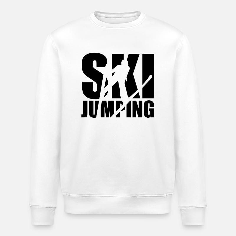 Ski jumping - Stanley/Stella ROLLER Unisex Organic Sweatshirt - white