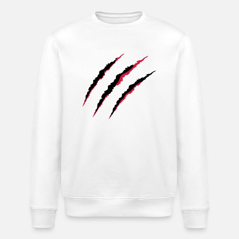 krallen_02 - Stanley/Stella Unisex Bio-Sweatshirt ROLLER - Weiß