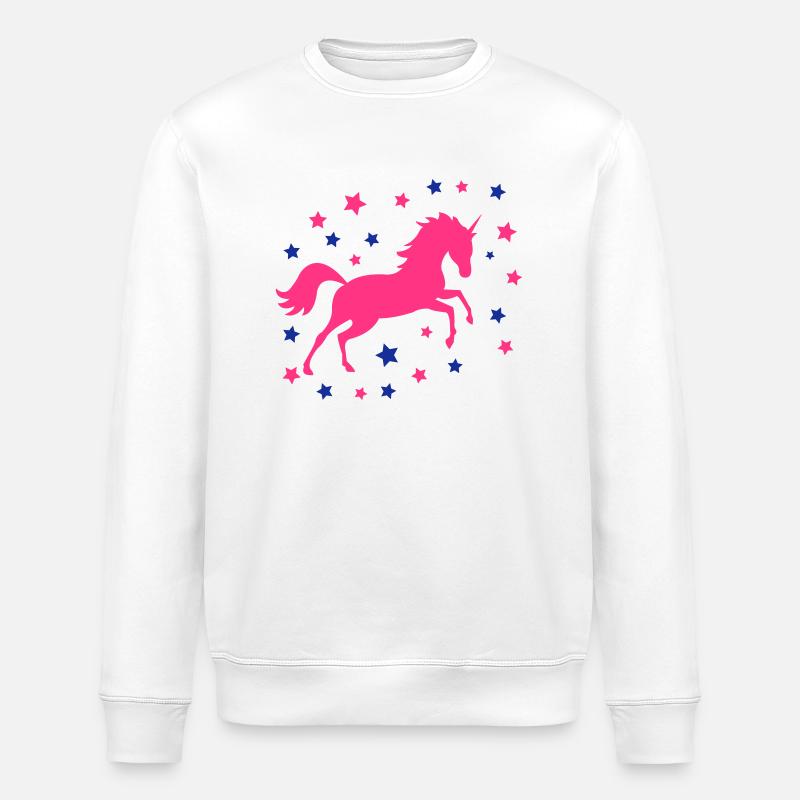 unicorn_02 - Stanley/Stella Unisex Bio-Sweatshirt ROLLER - Weiß