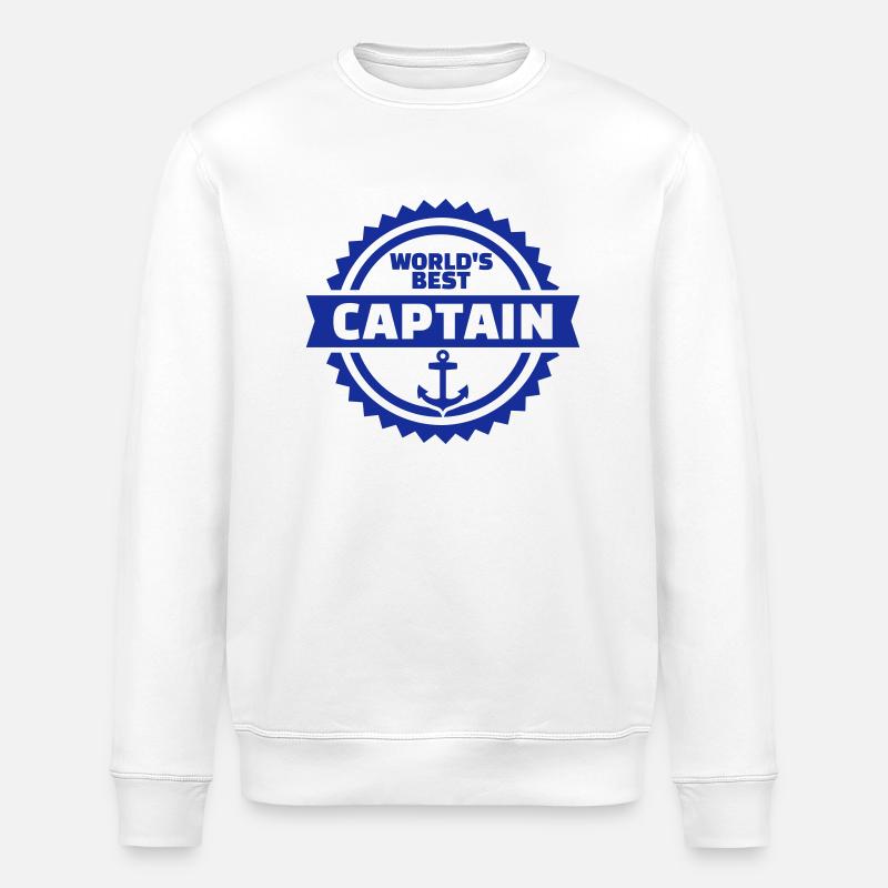 Capitaine - Sweat bio ROLLER Stanley/Stella Unisexe - blanc
