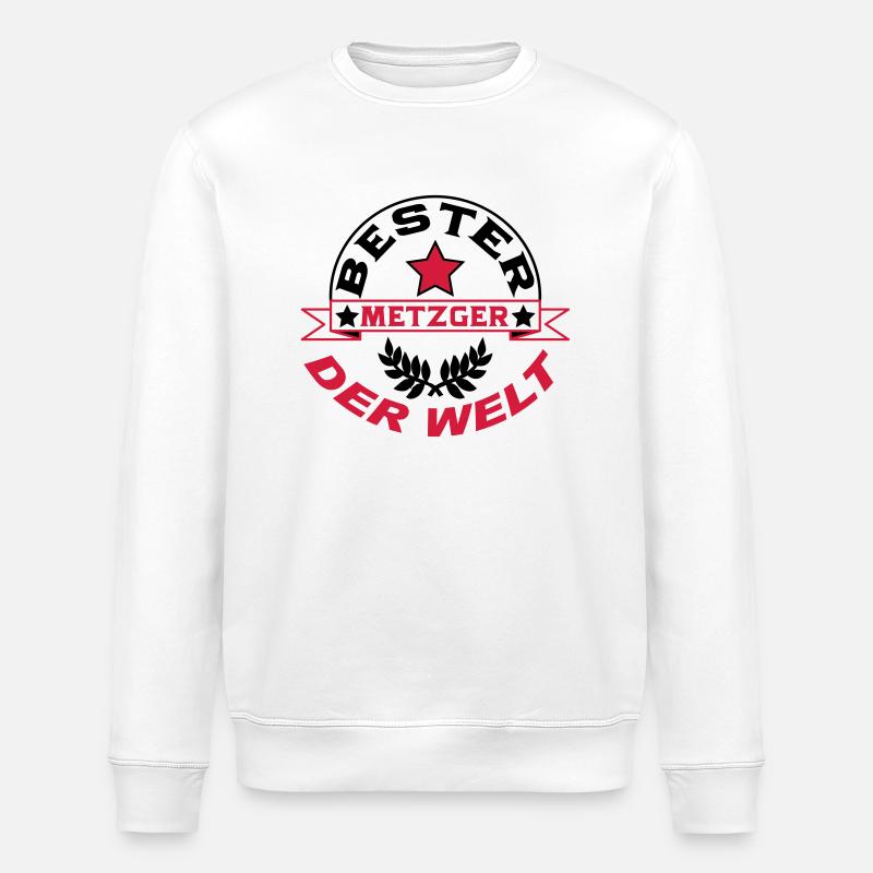 Metzger Backer Butcher Baker Vati - Sweat bio ROLLER Stanley/Stella Unisexe - blanc