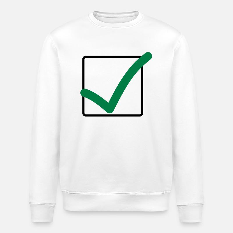 haekchen_02 - Stanley/Stella ROLLER Unisex Organic Sweatshirt - white